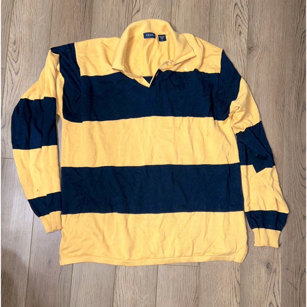 IZOD long sleeve polo shirt. Size large